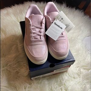 Pink shimmer Reebok sneakers